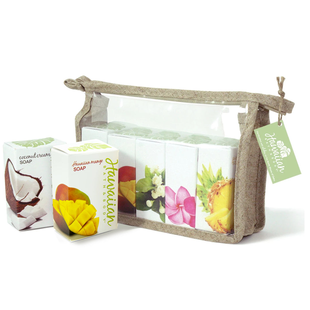 5 Soap Gift Set in Hemp Bag - Hawaiian Bath & Body®